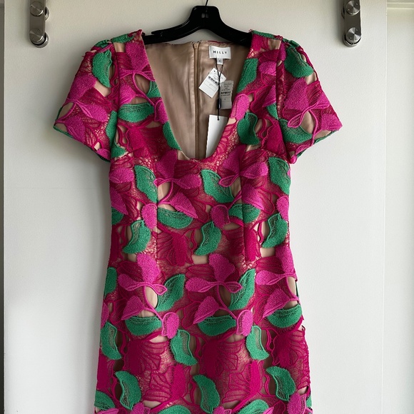 Milly Dresses & Skirts - Milly Appliqué Lace Dress size 4 NWT
